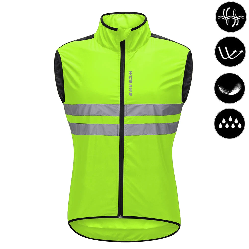 WOSAWE Men’s Packable Reflective Windproof Cycling Jacket